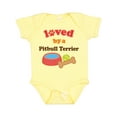 thumbnail image 1 of Inktastic Pitbull Terrier Loved by a (Dog Breed) Boys or Girls Baby Bodysuit, 1 of 5