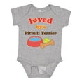 thumbnail image 1 of Inktastic Pitbull Terrier Loved by a (Dog Breed) Boys or Girls Baby Bodysuit, 1 of 5
