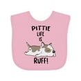 thumbnail image 1 of Inktastic Pittie Life is Ruff Spotted Pit Bull Boys or Girls Baby Bib, 1 of 4