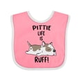 thumbnail image 1 of Inktastic Pittie Life is Ruff Spotted Pit Bull Boys or Girls Baby Bib, 1 of 4