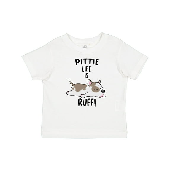 Inktastic Pittie Life is Ruff Spotted Pit Bull Boys or Girls Baby T-Shirt