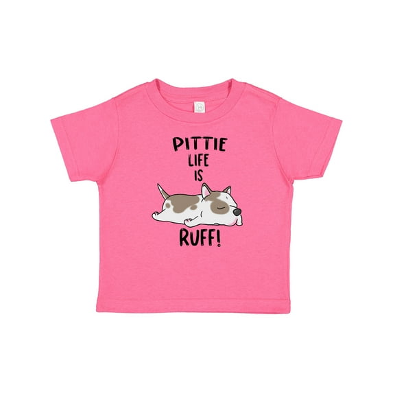 Inktastic Pittie Life is Ruff Spotted Pit Bull Boys or Girls Baby T-Shirt