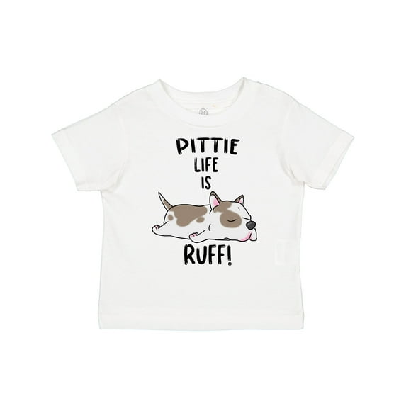 Inktastic Pittie Life is Ruff Spotted Pit Bull Boys or Girls Toddler T-Shirt