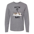 thumbnail image 1 of Inktastic Pittie Life is Ruff Spotted Pit Bull Long Sleeve T-Shirt, 1 of 5