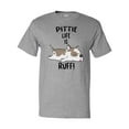 thumbnail image 1 of Inktastic Pittie Life is Ruff Spotted Pit Bull T-Shirt, 1 of 5