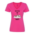 thumbnail image 1 of Inktastic Pittie Life is Ruff Spotted Pit Bull Women's V-Neck T-Shirt, 1 of 5