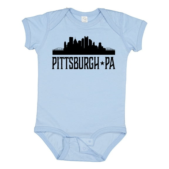 Inktastic Pittsburgh Pennsylvania City Skyline Boys or Girls Baby Bodysuit