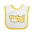 thumbnail image 1 of Inktastic Pittsburgh, Pennsylvania Retro Font Boys or Girls Baby Bib, 1 of 4