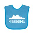 thumbnail image 1 of Inktastic Pittsburgh Pennsylvania Skyline PA Cities Boys or Girls Baby Bib, 1 of 4
