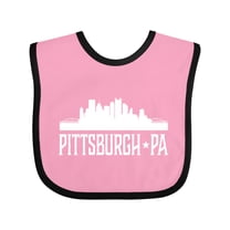 Inktastic Pittsburgh Pennsylvania Skyline PA Cities Boys or Girls Baby Bib