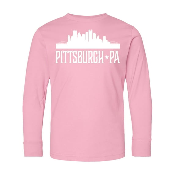 Inktastic Pittsburgh Pennsylvania Skyline Pa Cities Long Sleeve Youth T-Shirt