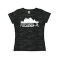thumbnail image 1 of Inktastic Pittsburgh Pennsylvania Skyline Pa Cities Women's T-Shirt, 1 of 5