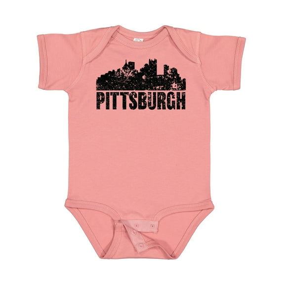 Inktastic Pittsburgh Skyline Grunge Boys or Girls Baby Bodysuit