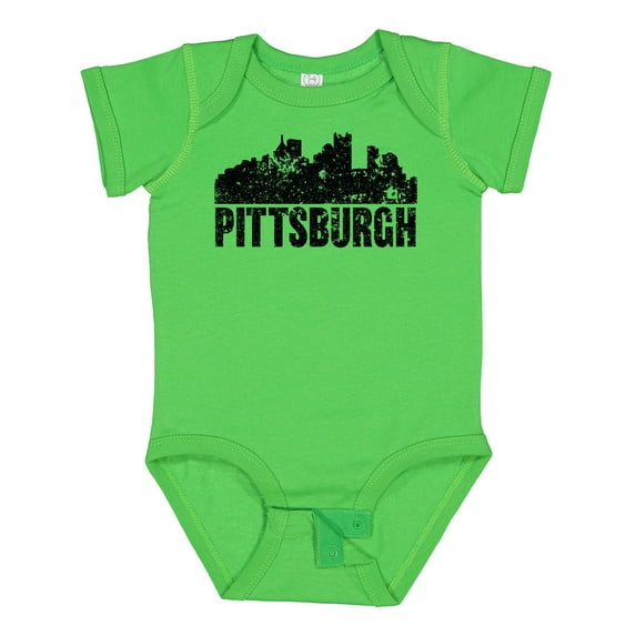 Inktastic Pittsburgh Skyline Grunge Boys or Girls Baby Bodysuit