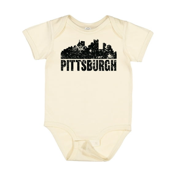 Inktastic Pittsburgh Skyline Grunge Boys or Girls Baby Bodysuit