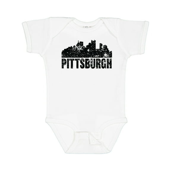Inktastic Pittsburgh Skyline Grunge Boys or Girls Baby Bodysuit