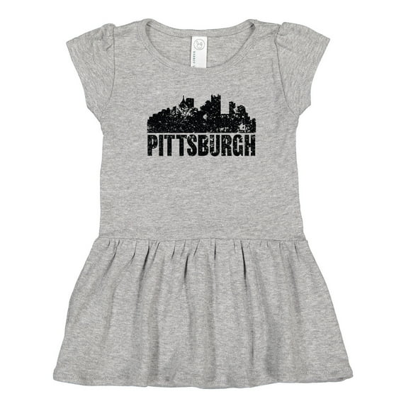 Inktastic Pittsburgh Skyline Grunge Girls Toddler Dress