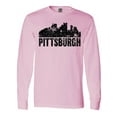 thumbnail image 1 of Inktastic Pittsburgh Skyline Grunge Long Sleeve T-Shirt, 1 of 5