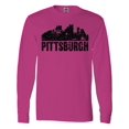 thumbnail image 1 of Inktastic Pittsburgh Skyline Grunge Long Sleeve T-Shirt, 1 of 5