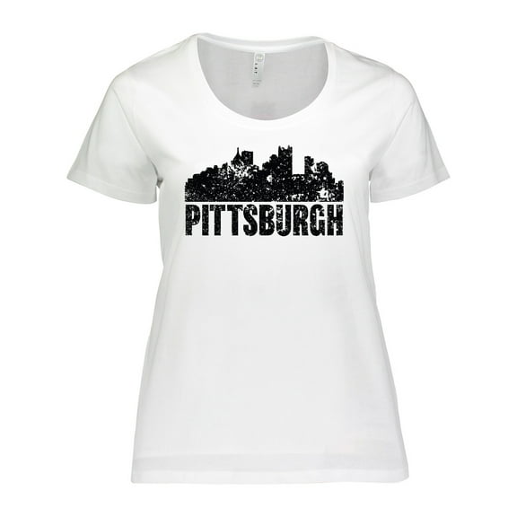 Inktastic Pittsburgh Skyline Grunge Women's Plus Size T-Shirt