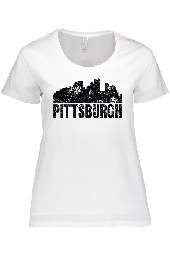 Pittsburgh Skyline Grunge Women's Plus Size T-Shirt