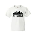 thumbnail image 1 of Inktastic Pittsburgh Skyline Grunge Youth T-Shirt, 1 of 5