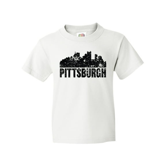 Inktastic Pittsburgh Skyline Grunge Youth T-Shirt