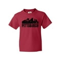 thumbnail image 1 of Inktastic Pittsburgh Skyline Grunge Youth T-Shirt, 1 of 5