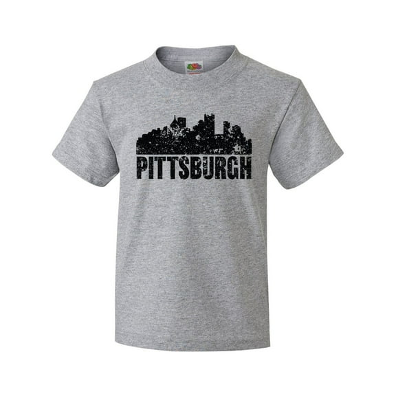 Inktastic Pittsburgh Skyline Grunge Youth T-Shirt