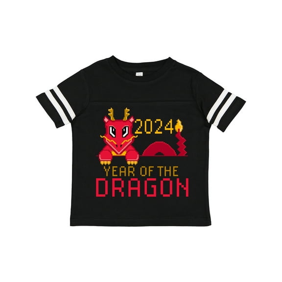 Inktastic Pixel Style Year of the Dragon 2024 Boys or Girls Toddler T-Shirt