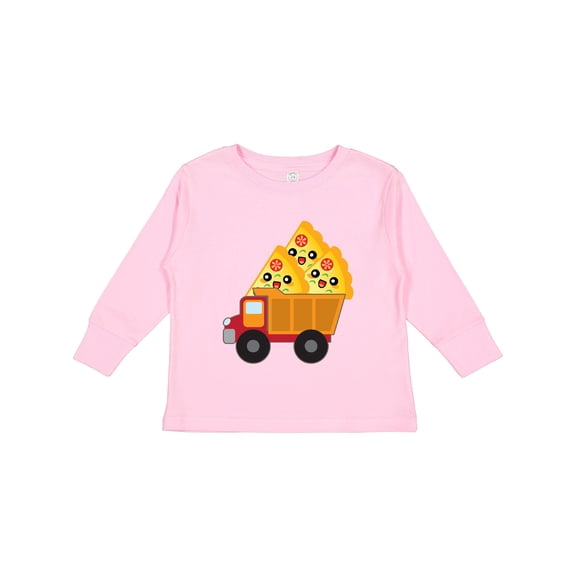 Inktastic Pizza Lover Food Truck Funny Boys or Girls Long Sleeve Toddler T-Shirt