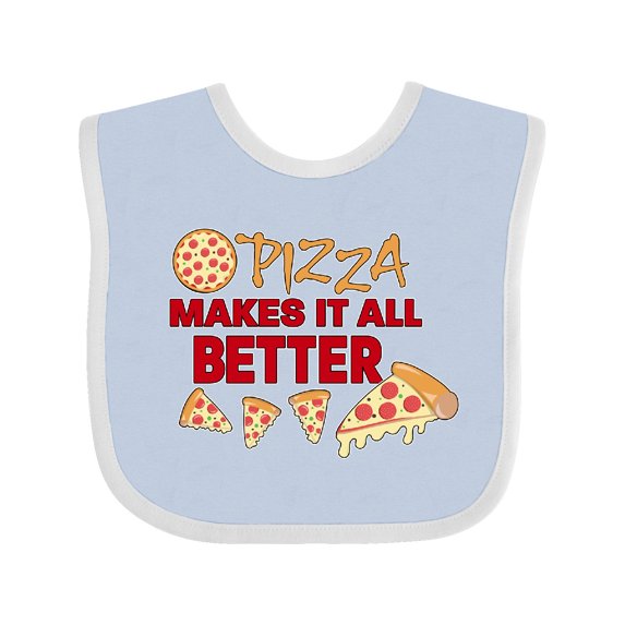 Inktastic Pizza Makes It All Better Boys or Girls Baby Bib