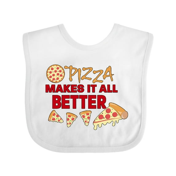 Inktastic Pizza Makes It All Better Boys or Girls Baby Bib