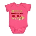 thumbnail image 1 of Inktastic Pizza Makes It All Better Boys or Girls Baby Bodysuit, 1 of 5
