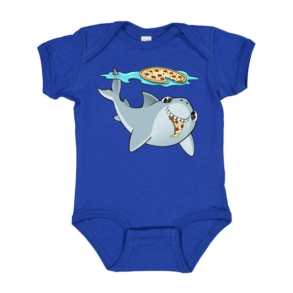 Inktastic Pizza Shark Boys or Girls Baby Bodysuit