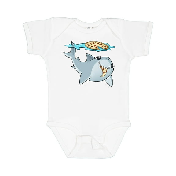 Inktastic Pizza Shark Boys or Girls Baby Bodysuit