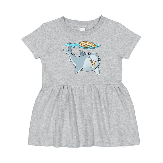 Inktastic Pizza Shark Girls Baby Dress