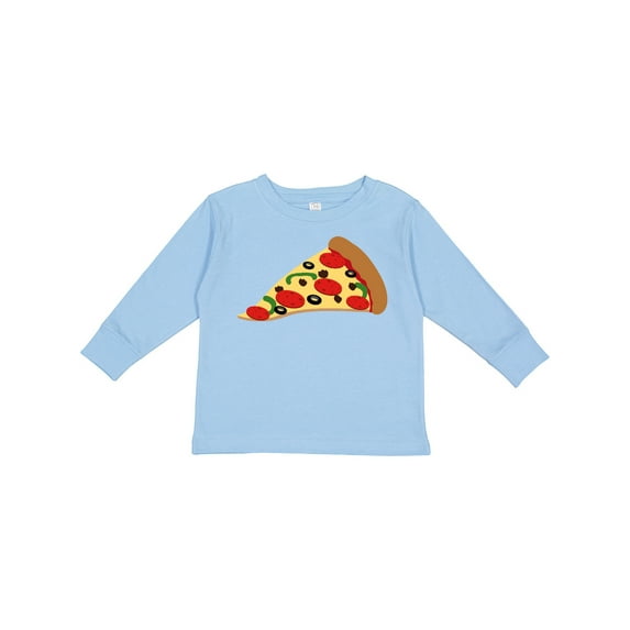 Inktastic Pizza Slice Boys or Girls Long Sleeve Toddler T-Shirt
