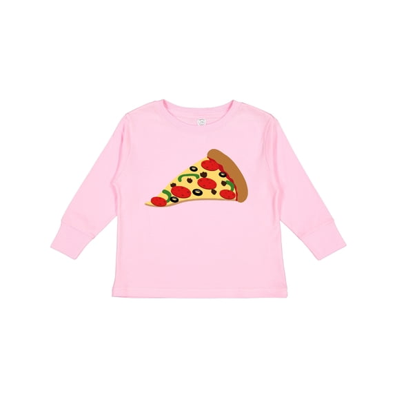 Inktastic Pizza Slice Boys or Girls Long Sleeve Toddler T-Shirt