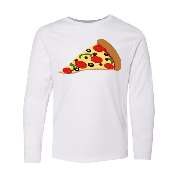 Inktastic Pizza Slice Long Sleeve Youth T-Shirt