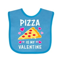 Inktastic Pizza is My Valentine with Hearts Boys or Girls Baby Bib