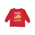 thumbnail image 1 of Inktastic Pizza is My Valentine with Hearts Boys or Girls Long Sleeve Toddler T-Shirt, 1 of 5