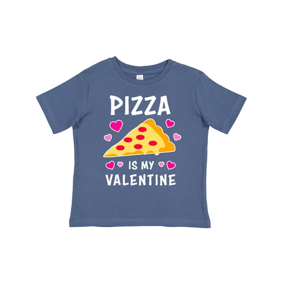 Inktastic Pizza is My Valentine with Hearts Boys or Girls Toddler T-Shirt