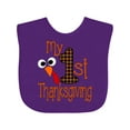 thumbnail image 1 of Inktastic Plaid 1st Thanksgiving Turkey Boys or Girls Baby Bib, 1 of 4