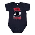thumbnail image 1 of Inktastic Plaid Bear Wild and 1 with Arrow Boys or Girls Baby Bodysuit, 1 of 5