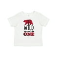 thumbnail image 1 of Inktastic Plaid Bear Wild and 1 with Arrow Boys or Girls Baby T-Shirt, 1 of 5
