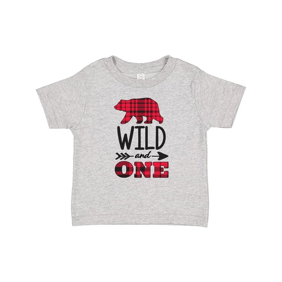 Inktastic Plaid Bear Wild and 1 with Arrow Boys or Girls Baby T-Shirt