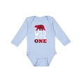 thumbnail image 1 of Inktastic Plaid Bear Wild and 1 with Arrow Boys or Girls Long Sleeve Baby Bodysuit, 1 of 5