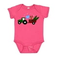 thumbnail image 1 of Inktastic Plaid Christmas Tractor With Cute Reindeer Boys or Girls Baby Bodysuit, 1 of 5