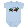 thumbnail image 1 of Inktastic Plaid Christmas Tractor With Cute Reindeer Boys or Girls Baby Bodysuit, 1 of 5